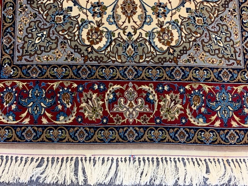 ISFEHAN EXTRA FINE KORK ( FINE WOOL ) AND SILK 729 KPSI ORIENTAL RUG 3.5 X 5.10 gallery