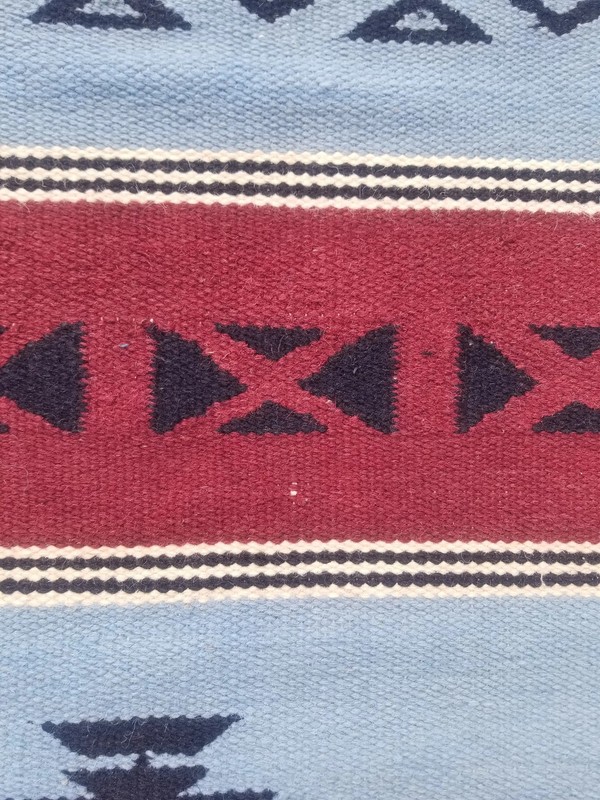 Vintage Traditional Handmade Native American-inspired Wool Grey Kilim 5.2x2.6ft gallery