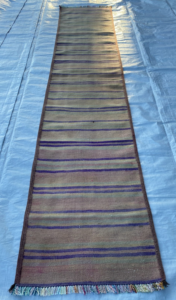2x10 ft Oriental Afghan Geometric Kilim Handwoven Antique Runner Entryway Rug