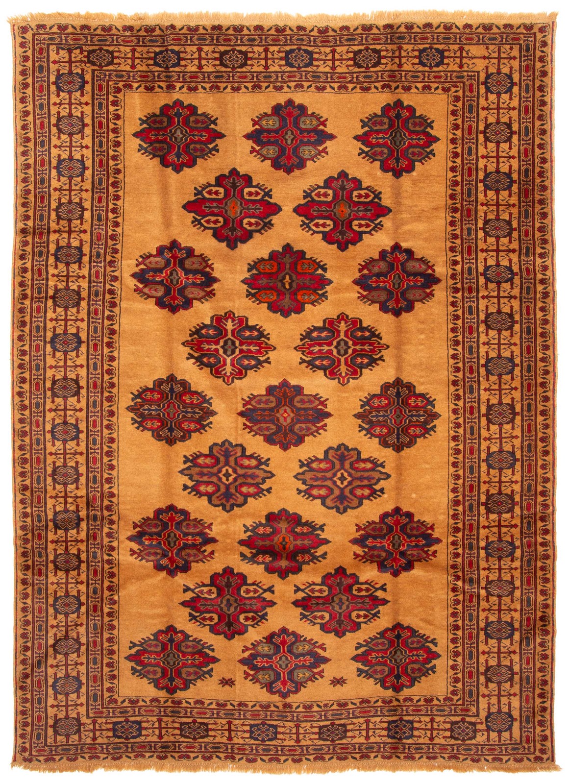 Vintage 6'3" x 8'10" Traditional Hand Knotted Vegetable Dye Wool Area Rug gallery