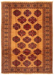 Vintage 6’3″ x 8’10” Traditional Hand Knotted Vegetable Dye Wool Area Rug