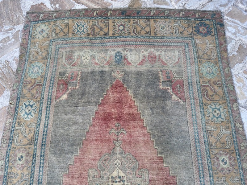 Red Vintage Handmade Carpet 4'6" x 8'10" Wool Oriental Traditional Rug gallery