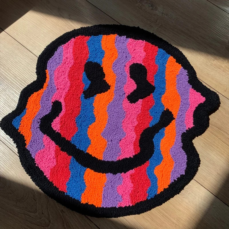 Colorful Twisted Smiling Tufted Carpet, Handmade Soft Rug Decor Fluffy Carpets gallery