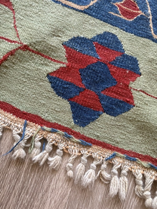 Anatolian Pattern Antique Vintage Turkish Large Kilim Rug Carpet 167cm X 236cm gallery