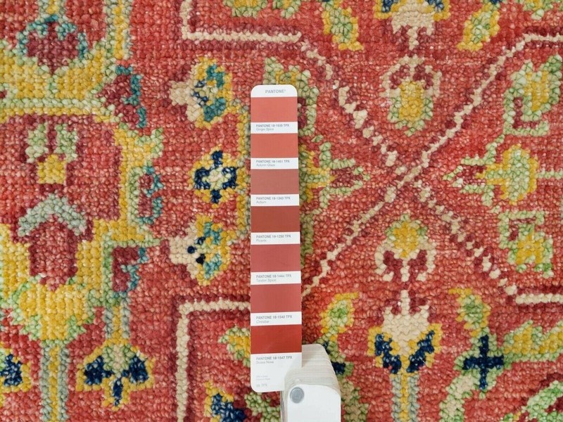 14'x16'5" Fire Brick Red, Sheared Low, 100% Wool, Hand Knotted, Oushak Rug gallery