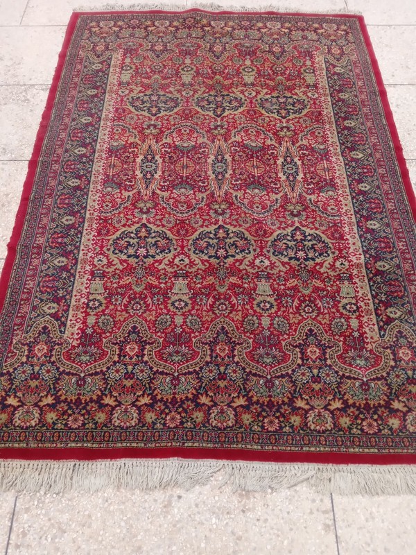 Traditional Vintage Red & Black Wool Handmade Oriental Rug 163 X 235 cm Carpet gallery