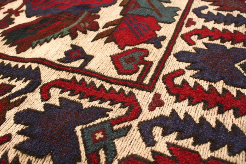 Vintage Hand-Knotted Area Rug 4'1" x 5'9" Traditional Oriental Wool Carpet gallery