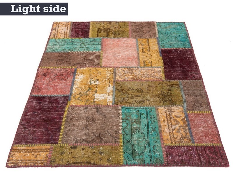 Patchwork 153x104 cm Hand Knotted Oriental Rug Vintage Carpet gallery