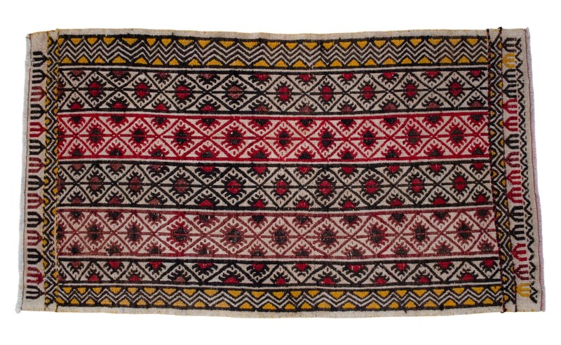 Vintage Rug, Antique Rug, Handmade Rug, Turkish Rug, Braided Kilim, Jajim 2x4 ft gallery