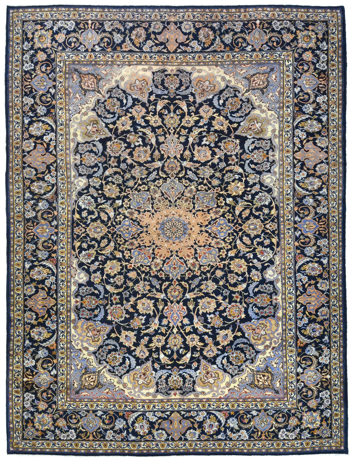 Vintage Hand-Knotted Oriental Rug Medallion Design Extra Large Carpet 10X13 ft gallery