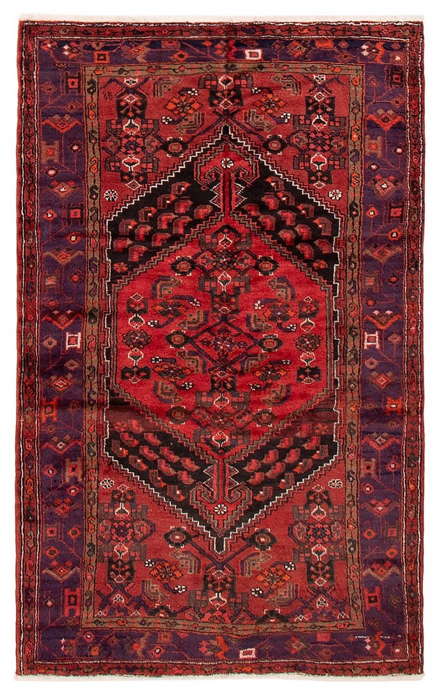 Vintage Traditional Hand-Knotted Area Rug 4'5" x 6'11" Oriental Wool Carpet