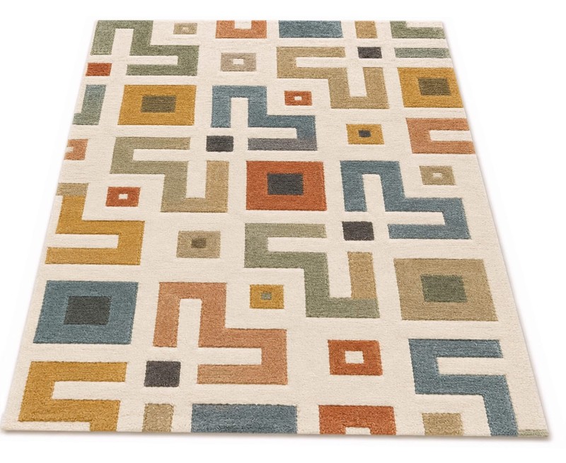 geometric rug, abstract rug, wool rug, contemporary rug, maze pattern rug gallery