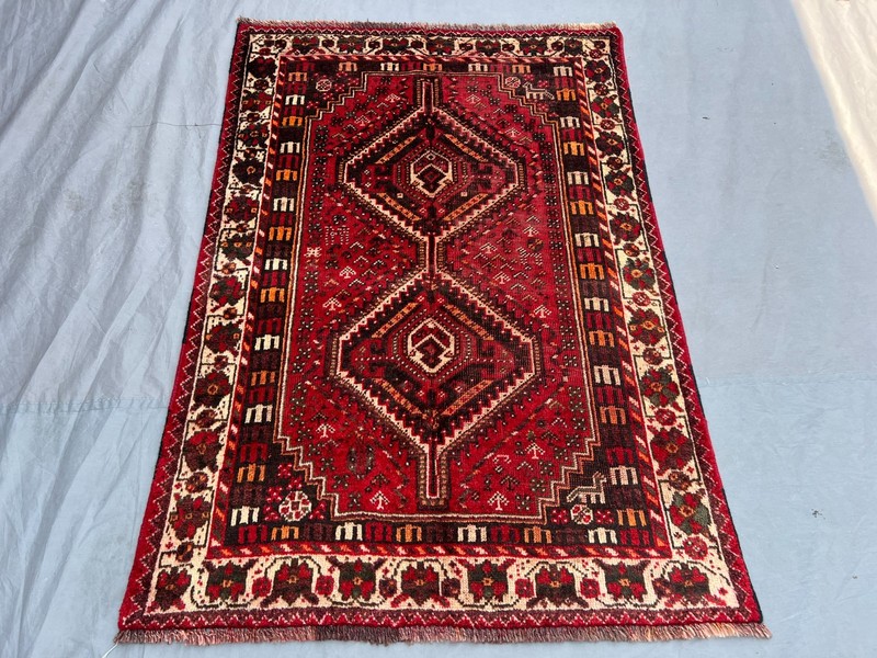 3'5x4'10 ft Vintage Handwoven Persian Inspired Tribal Rug, Bohemian Home Decor gallery