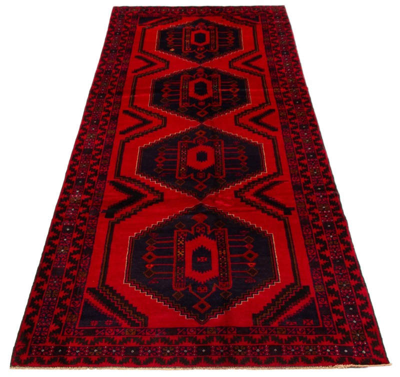 Vintage 4'7" x 12'4" Traditional Hand Knotted Vegetable Dye Wool Area Rug gallery