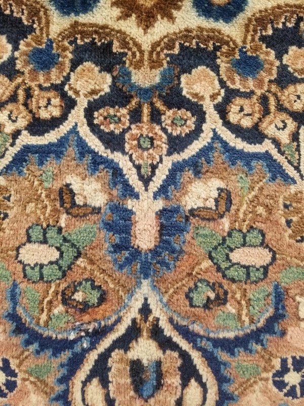 Distressed Authentic Hand Knotted Vintage Afghan Turkmen Wool Area Rug 5.2x3.7ft gallery