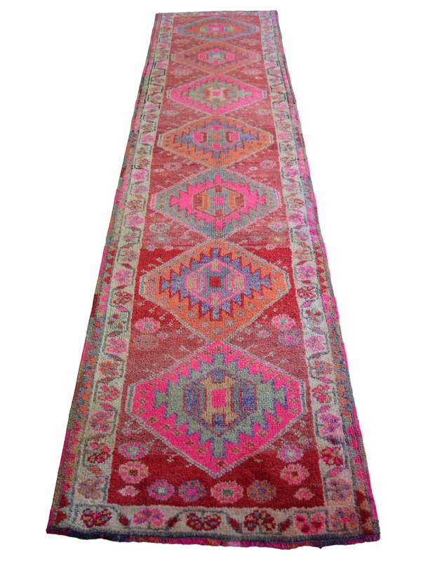 Turkish Runner Rug, HandMade Rug, Tribal Wool Rug, Ethnic Runner Rug 3 x 11 ft gallery