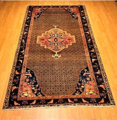 5 x 10.6 Handmade Fine Quality Antique One Of A kind Pictorial Wool Wide Runner