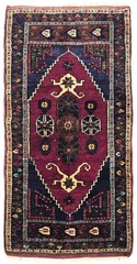 Antique Anatolian Hand-Knotted Wool Rug, Turkish Tribal Rug 20×40”
