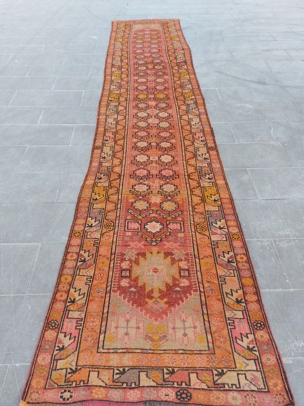 Antique Runner Rug Heriz Area Rug Perr s Old Natural Deco Carpet Rare Rug 3x15 gallery