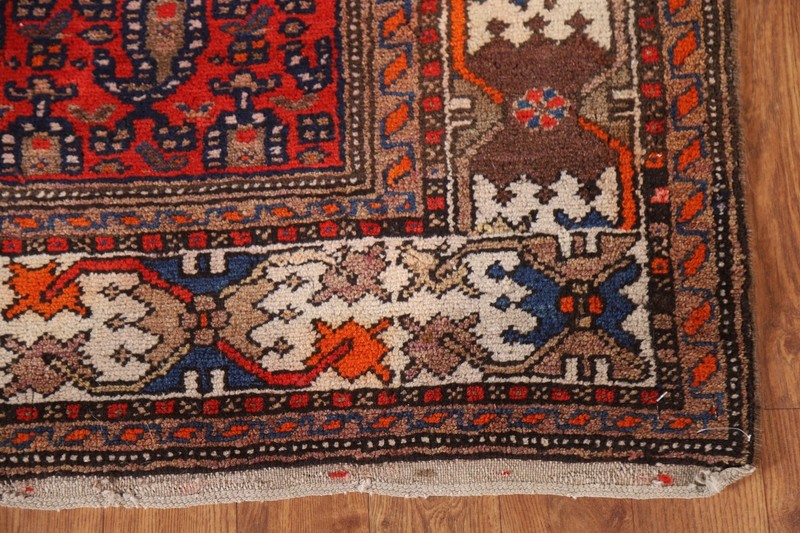 Pre-1900 Vegetable Dye Traditional Hand-made Long Runner Antique Rug 4x17 Carpet gallery