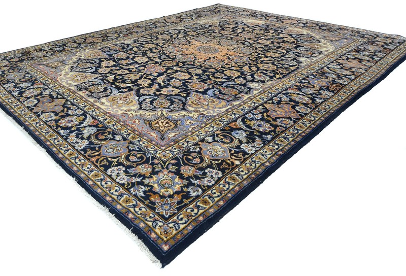 Vintage Hand-Knotted Oriental Rug Medallion Design Extra Large Carpet 10X13 ft gallery