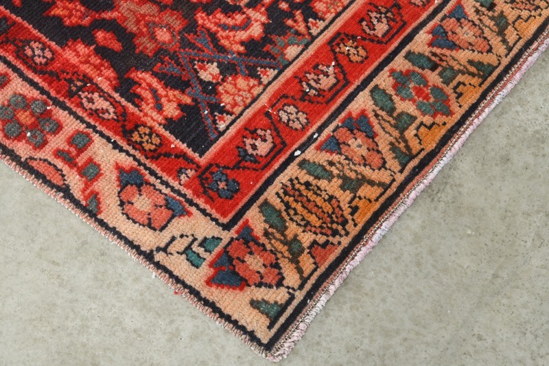 3x9 Turkish Antique Runner Rug Anatolian Hand-Knotted Vintage Oushak Carpet,105 gallery