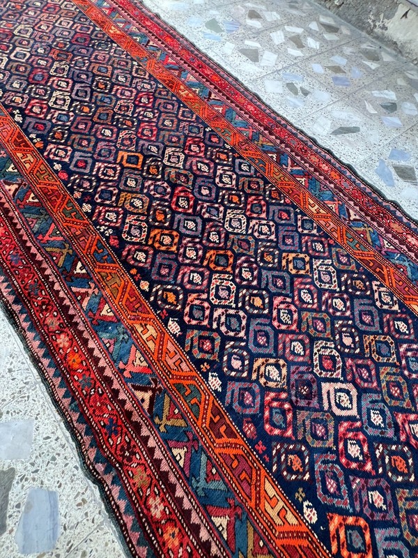 100 X 360 COLLECTORS ITEM Antique Stunning Maresali Boteh Azerbaijan Hallway Rug gallery