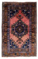 Handmade vintage Afghan Baluch rug 2.8′ x 4.6′ (87cm x 141cm) 1940s – 1C926
