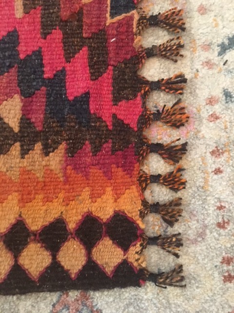 Kurdish Hand-Woven Kilim Rug 47.5 x 25.5 inches gallery
