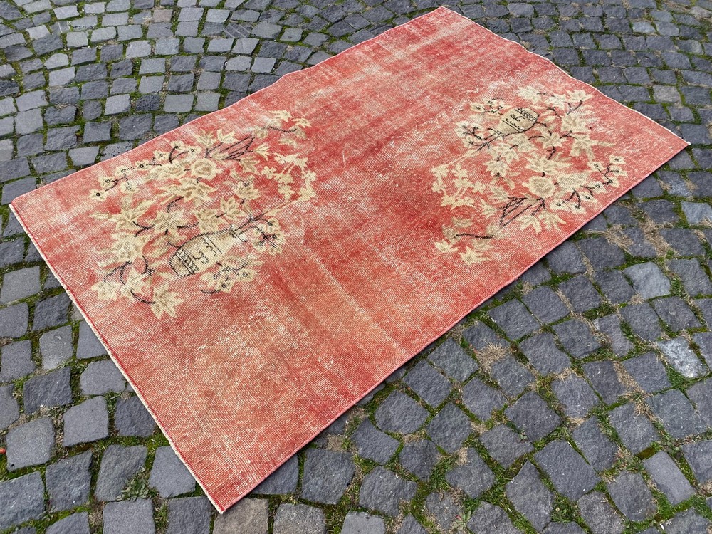 Wool rug, Area rug, Vintage rug, Turkish rug, Bohemian rug 3,8 x 6,0 ft