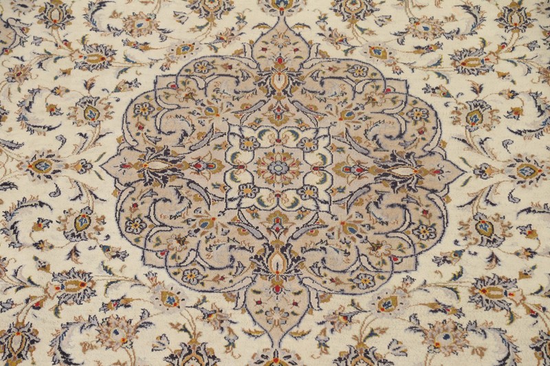 Traditional Wool Ivory/ Taupe Living Room Area Rug Hand-made Floral Carpet 8x11 gallery