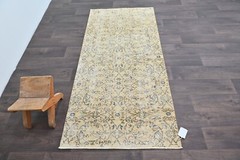Oushak Turkish Vintage Rug 3×6 Kilim Rug Anatolian Handmade Boho Decor BEIGE