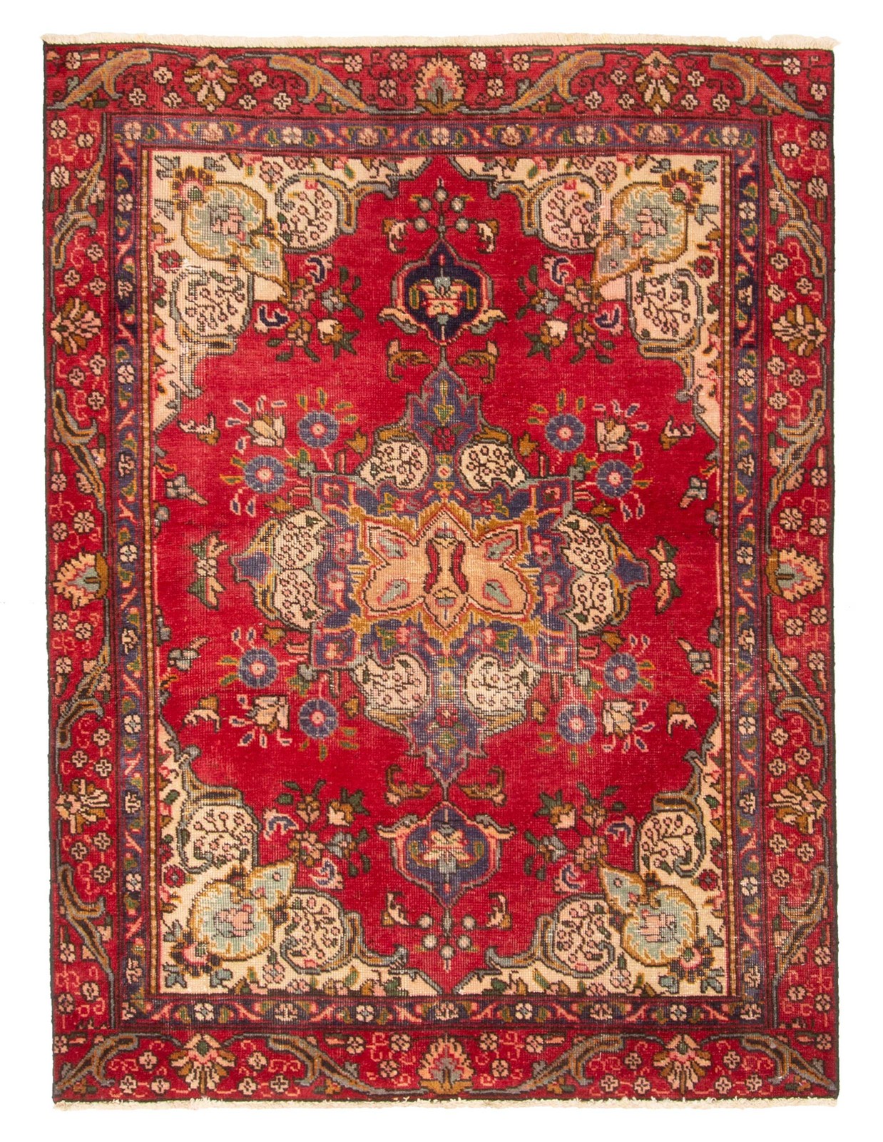 4'3" x 5'8" Vintage Hand Knotted Area Rug Traditional Oriental Wool Carpet gallery