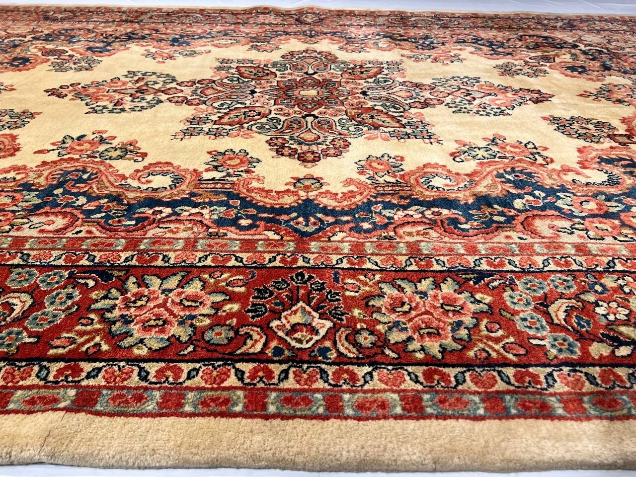 Fine Hand Knotted Antique Sarouk 6'4'' X 9'8'' gallery