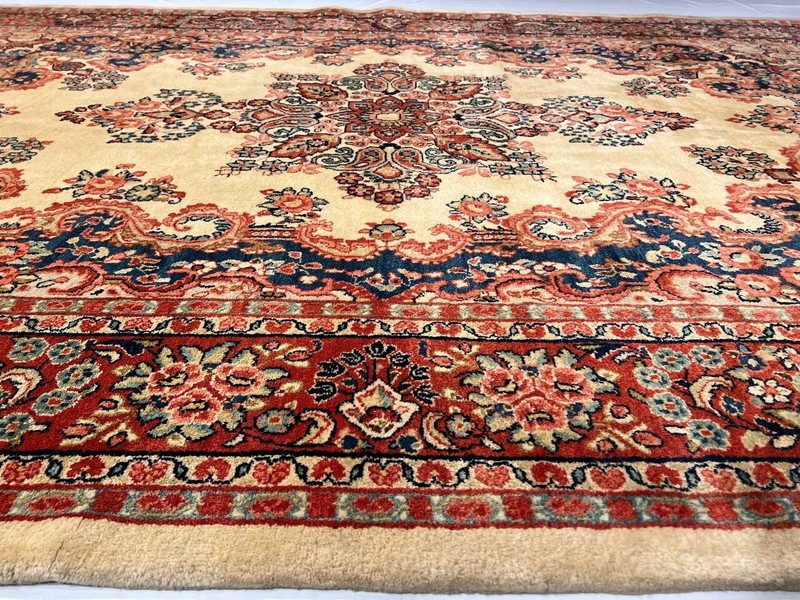 Fine Hand Knotted Antique Sarouk 6'4'' X 9'8'' gallery