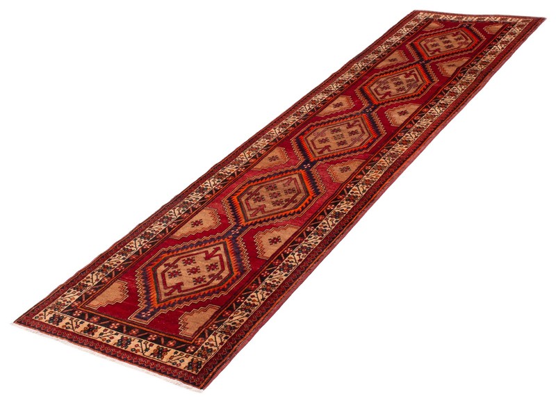 Vintage Hand-knotted Runner Rug 3'6" x 13'7" Traditional Oriental Wool Carpet gallery