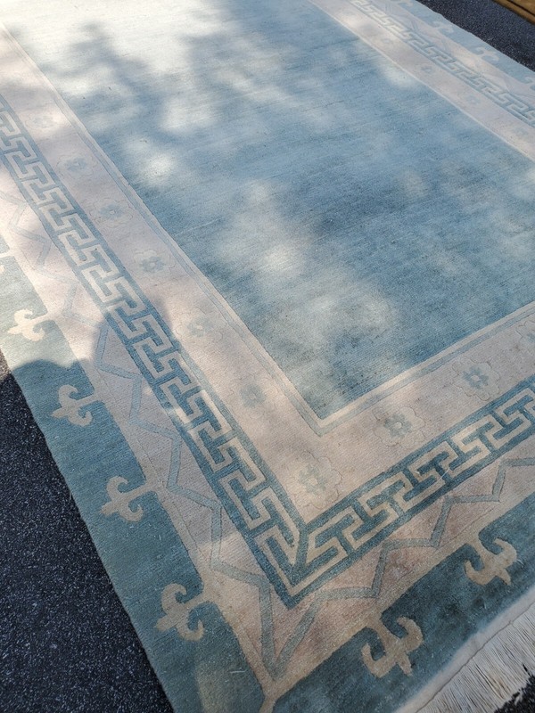 Vintage Tibetian Area Rug Hand Knotted 8'8X 11'10" gallery