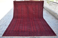 Hand Knotted Vintage Rug 7×9 ft Antique Oriental Handmade Afghan Baluchi Carpet