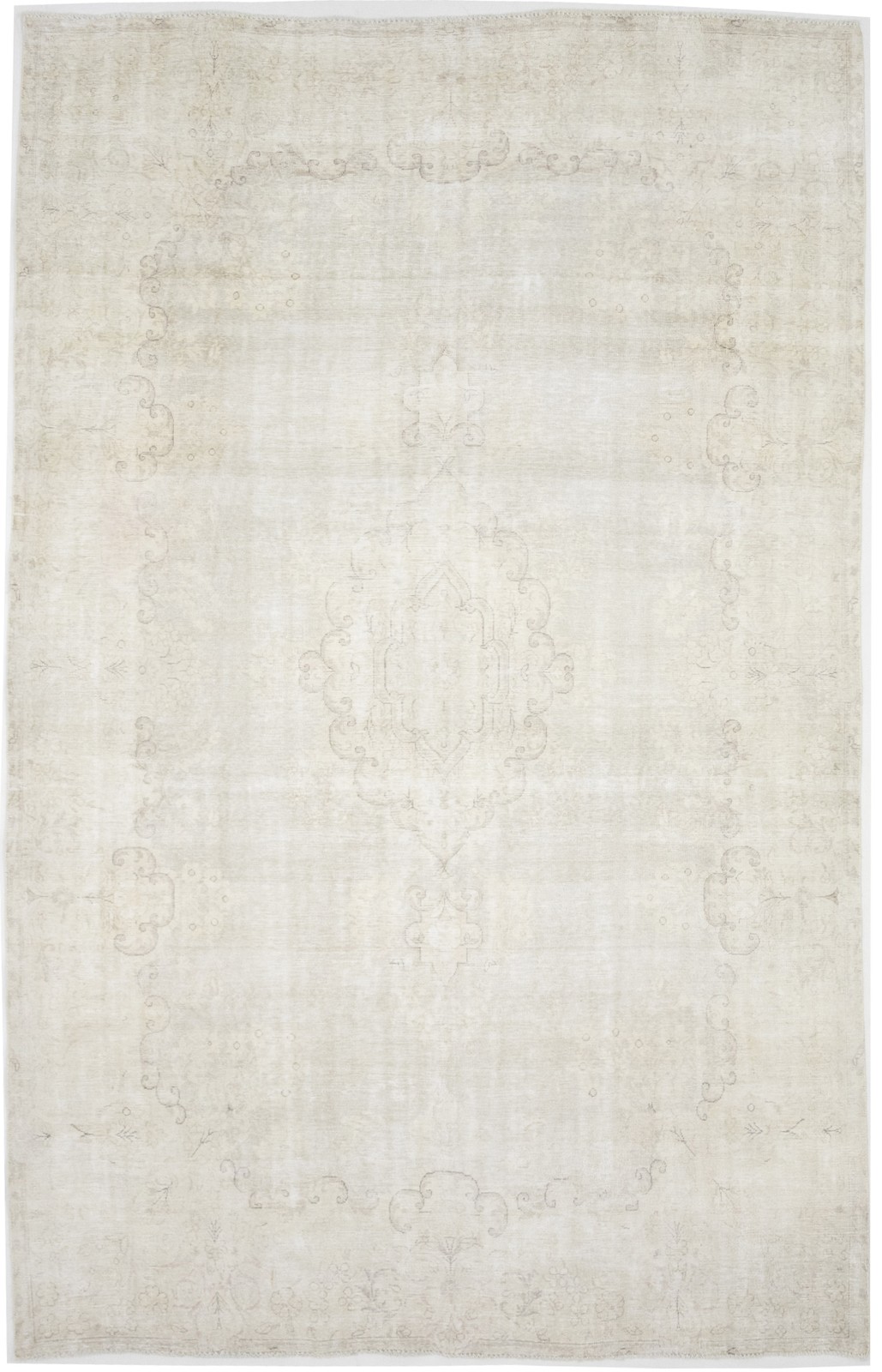 Handmade Antique Distressed Oriental Rug Floral Living Room Carpet 7'9X11'6 ft gallery