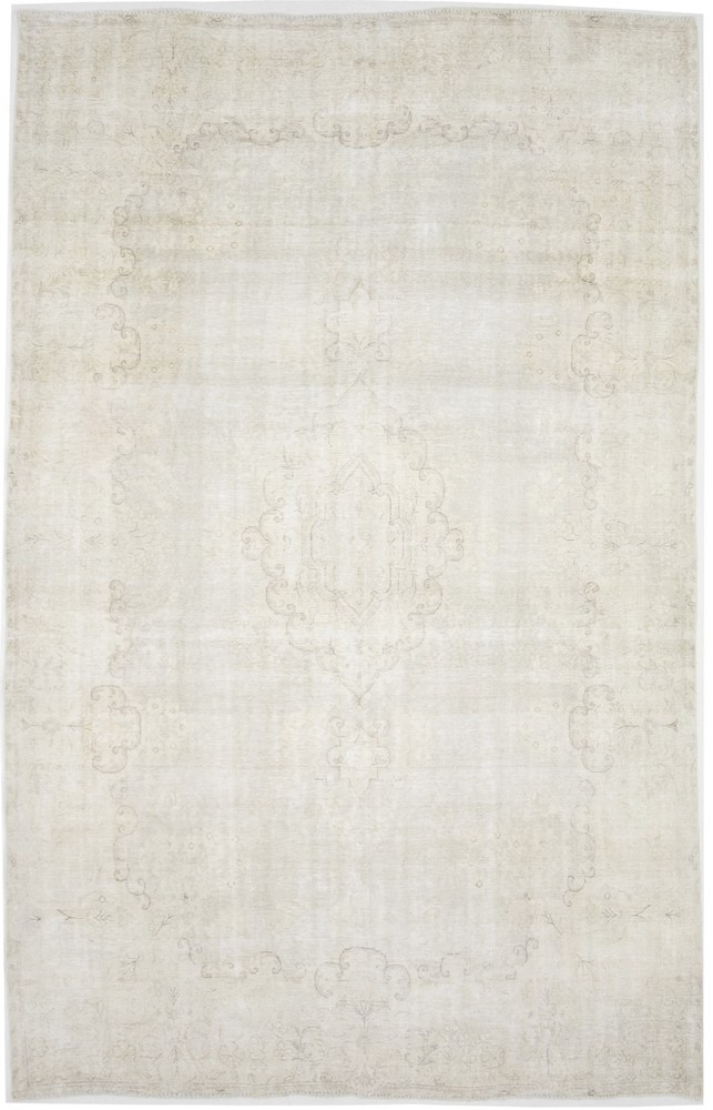 Handmade Antique Distressed Oriental Rug Floral Living Room Carpet 7'9X11'6 ft