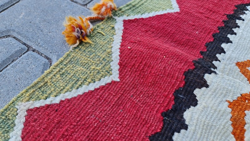 Monastery Rug, Antique kilim, welcome rug, nomad rug kilim, Handmade rug 2x4 gallery