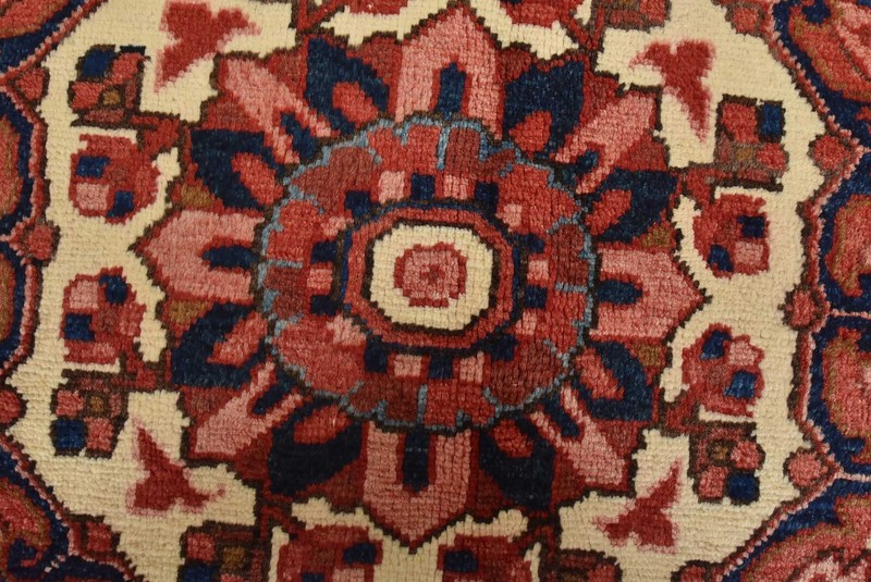 Vintage Tribal Rug 9’4” x 12’8” Red Wool Hand-Knotted Oriental Carpet gallery