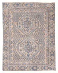 Traditional Vintage Hand-Knotted Area Rug 5’2″ x 6’7″ Oriental Wool Carpet