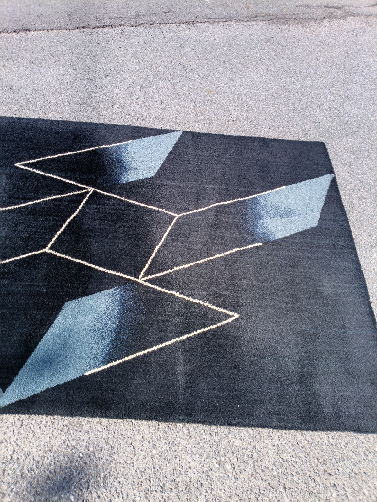 Vintage Rya EGE Denmark Rug Joseph Albers Structural Constellation 55" x 78" gallery