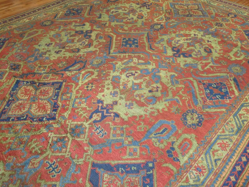 Antique Decorative Turkish Oushak Ushak Rug Palace Size 11''x22'4'' gallery