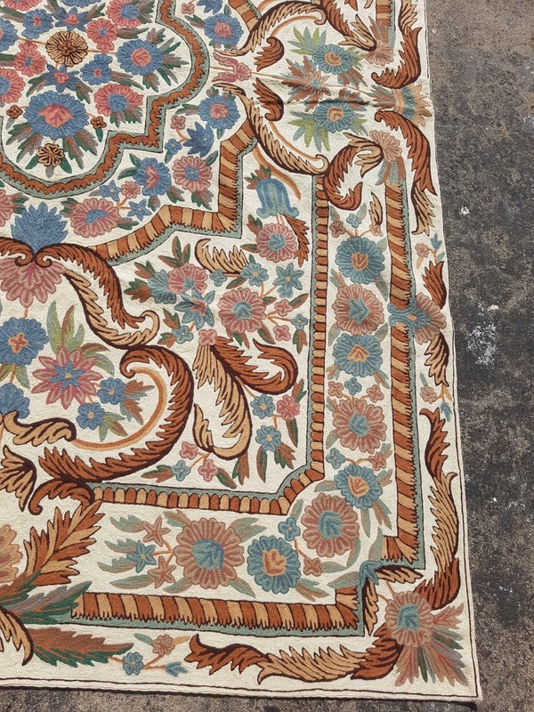 Vintage Hand Woven Traditional Kashmiri Multicolor Kilim Rug Carpet 272x186 cm gallery