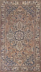 Vintage Geometric Traditional Bakhtiari Area Rug 7×10 Hand-Knotted Wool