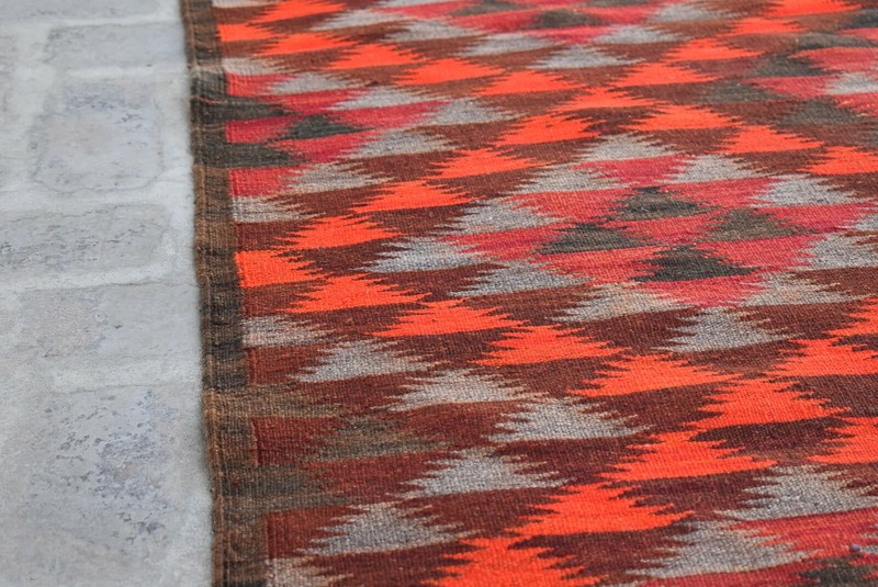 4'6 x 12'1 Ft, Handmade vintage afghan tribal maldari kilim rug, Unique wool rug gallery