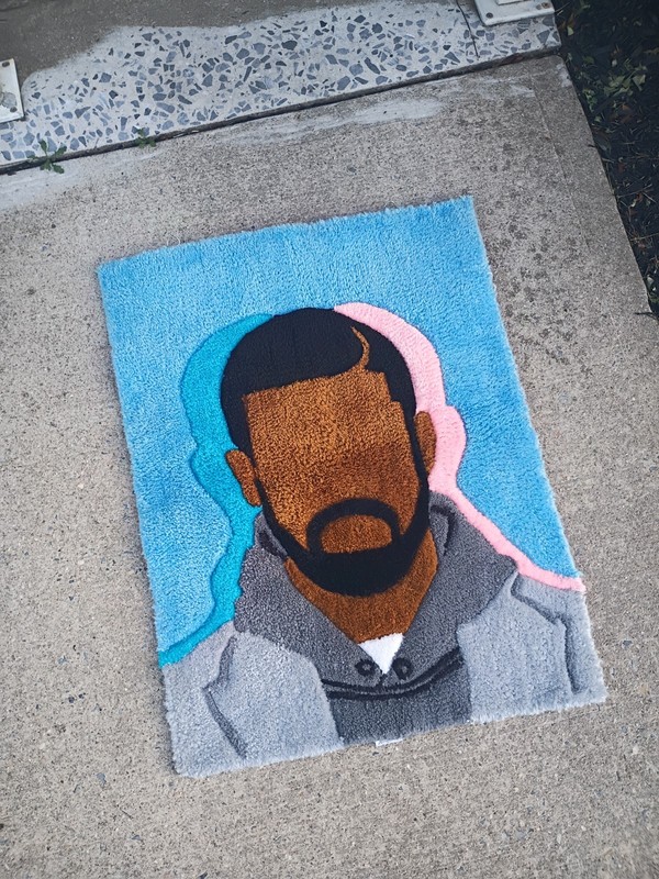 Drake Inspired Handmade Tufed Rug 3Ft gallery