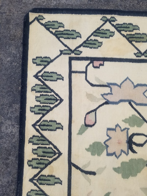 Vintage Traditional Handmade Beautiful Floral Kilim Floor Rug Carpet 246x166 cm gallery
